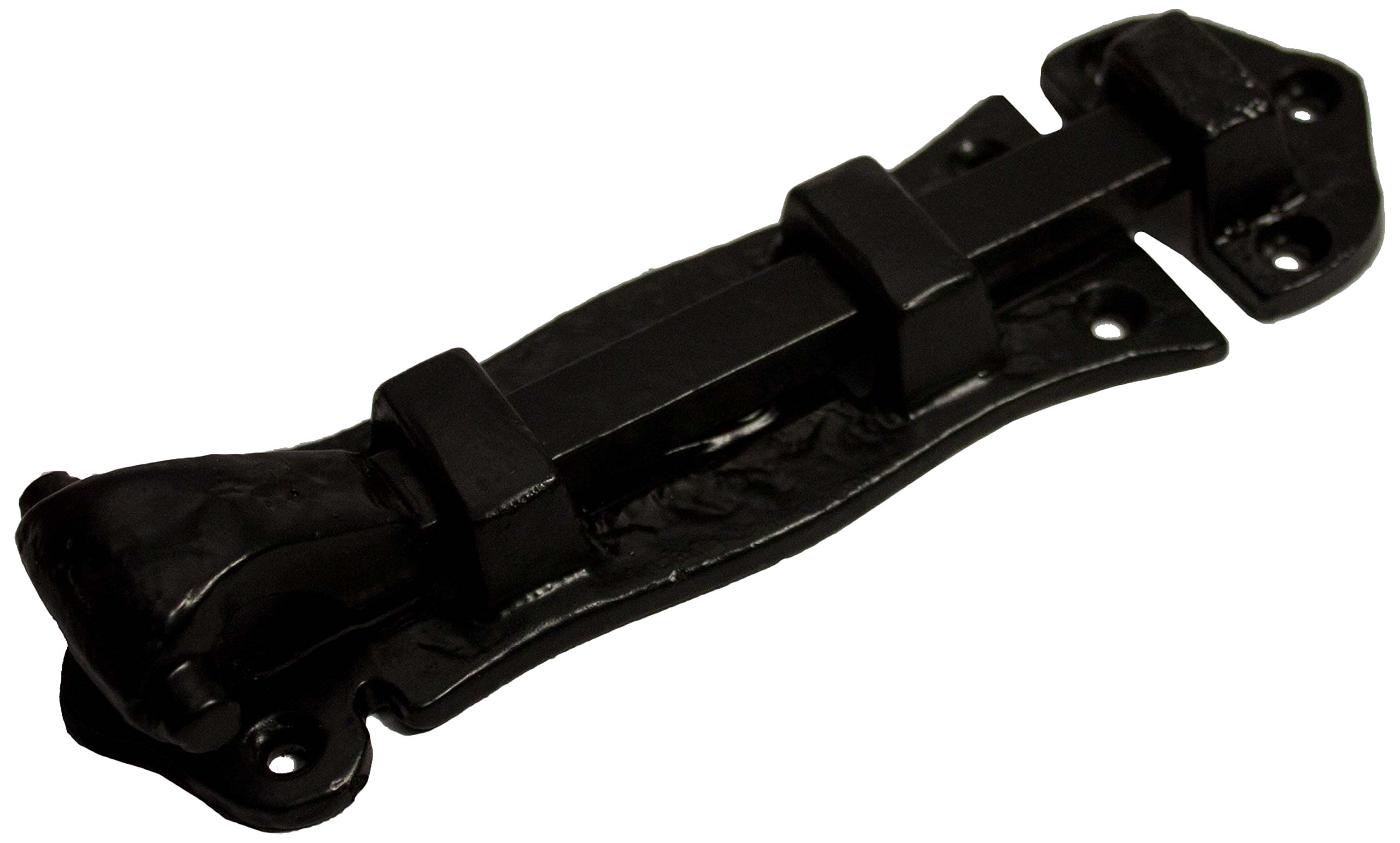 Quality Ironmongery BOL0019AMZ Antique Door Bolt, Black, 127mm