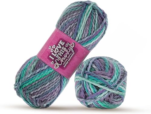 Miniatura 16 de Me encanta este ovillo de hilo grueso y voluminoso para ganchillo y tejer – ovillo de hilo suave – 100 yardas de hilo 100% acrílico para tejer