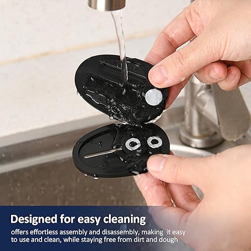 Miniatura 7 de KNIFRTISAM Herramienta de puntuación de masa coja de pan con diseño magnético y retráctil, mango de empuje y jalador, herramienta de puntuación de