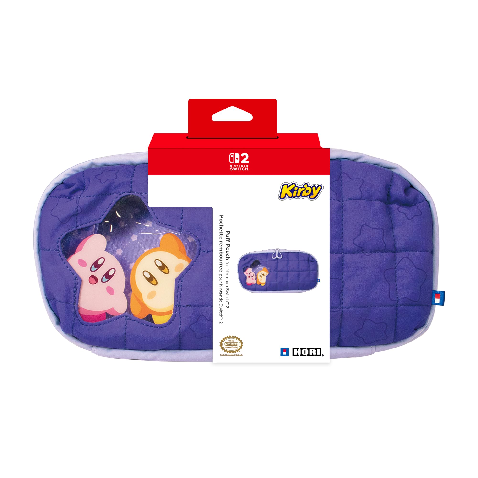 HORI Wyściełana torba Puff na Nintendo Switch 2, Switch i OLED – oficjalnie licencjonowane Nintendo i The Pokémon Company International, Kirby E Waddle Dee, Elegancki