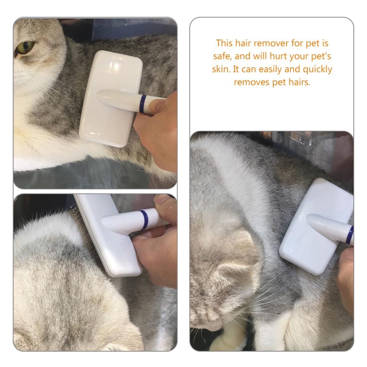 VANZACK 4piezas Cepillo Para Mascotas Ergonómico Cepillo Quitapelos Para Perros y Gatos Para Mascotas De Pelo Para Cuidado y Aseo