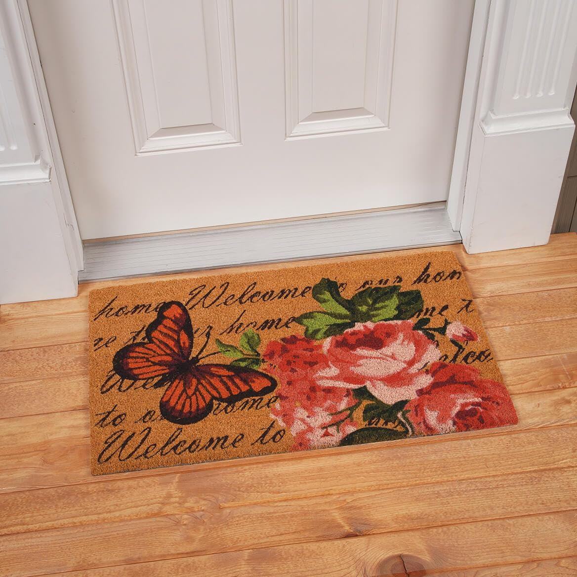 Fox Valley Traders Butterfly Coir Welcome Mat