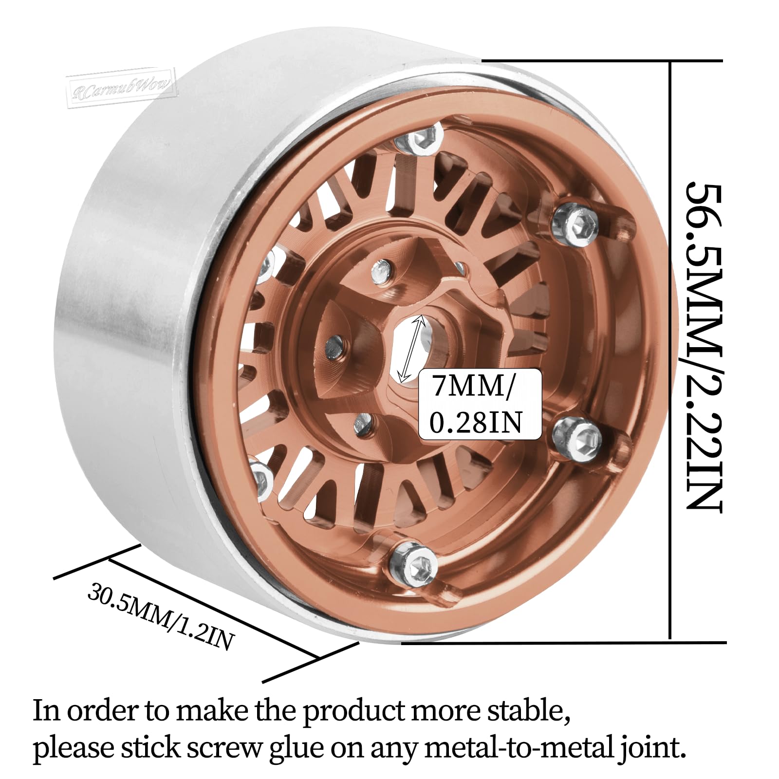 Amazon.co.jp: RCarmubWow RC 1.9インチビードロックホイール 1.9