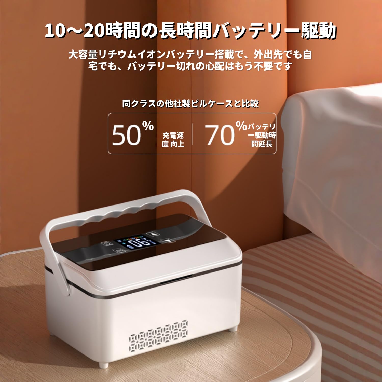 ポータブル冷蔵庫 インスリンクーラー インシュリン 内臓バッテリー付 コンパクト Amazon | Moripe インスリンクーラー ポータブル冷蔵庫バッテリー内蔵