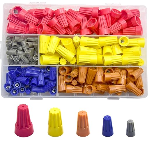 Yosawa 200pieces Twist Nuts Caps Wire Nuts ScrewOn Terminals