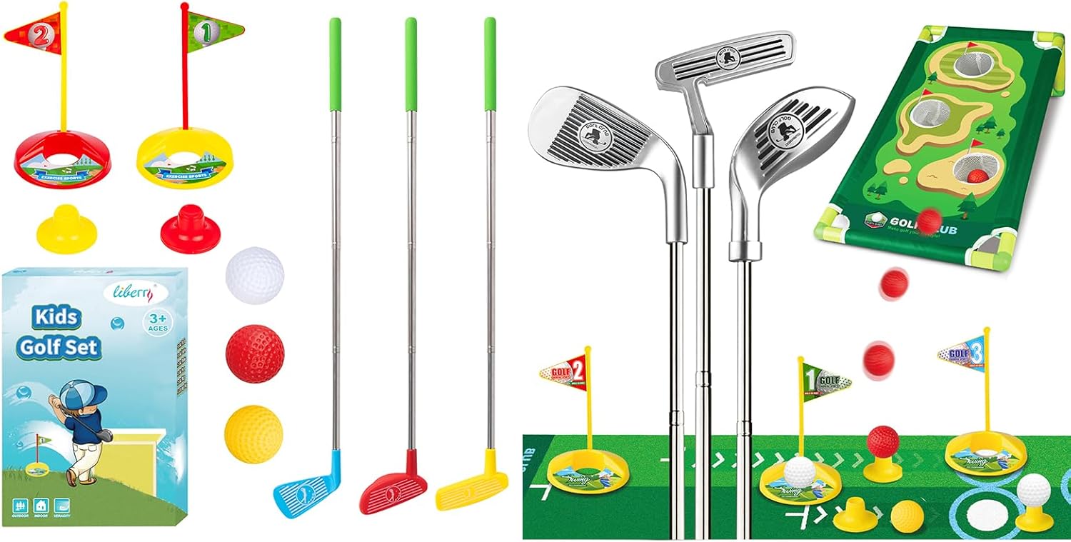 Liberry Toys for 2 3 4 5 Years Old Boy Girl Christmas Bithday Gift Kids Golf Club Set and Kids Golf Set