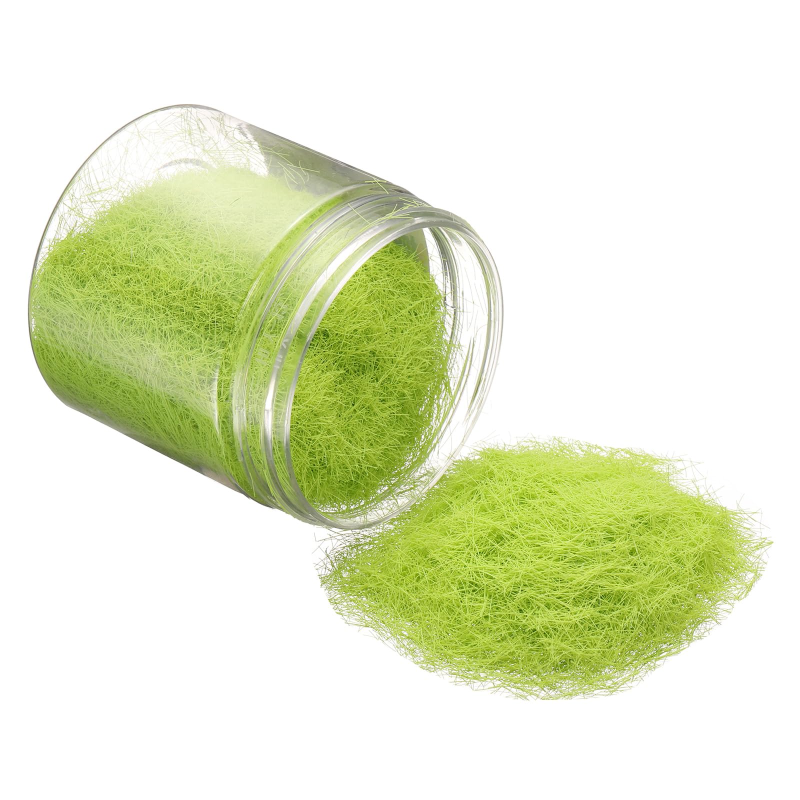 CoCud Model Grass Terrain Powder, 185ml Capacity, Fake Miniature Flower Grass Tree 8mm Nylon Bright Yellow