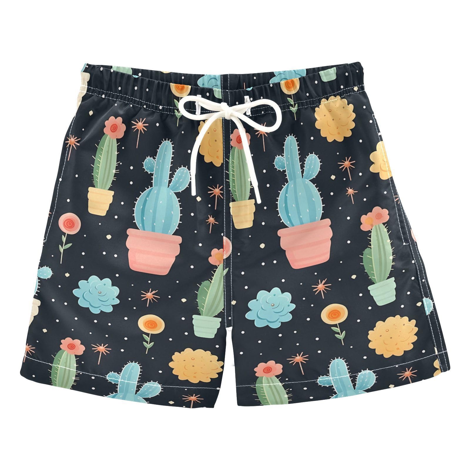 senya Tropical Cactus Boys Swim Trunks Toddler Shorts Swimwear Boardshorts
