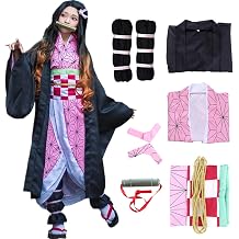 Amycute Anime Cosplay Costume Adults Full Set, Kimono Outfit with Haori & Uniform, Women Mens Halloween Anime Convention Fancy Dress