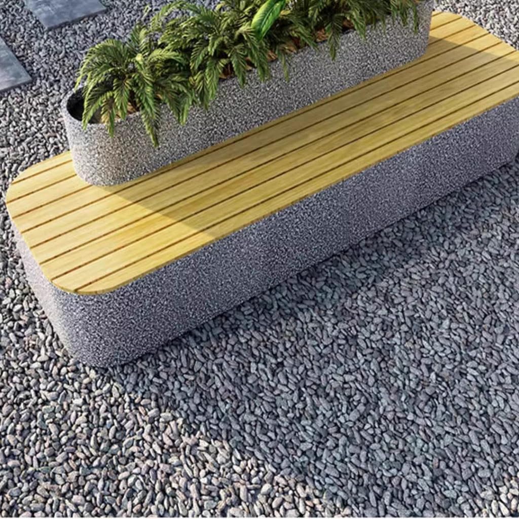 Zewnętrzne ławki ogrodowe kombinacje ogrodniczych imitacja ogrodników Terrazzo, ławki i rabaty na zewnątrz Ławka zewnętrzna (B 180 cm)