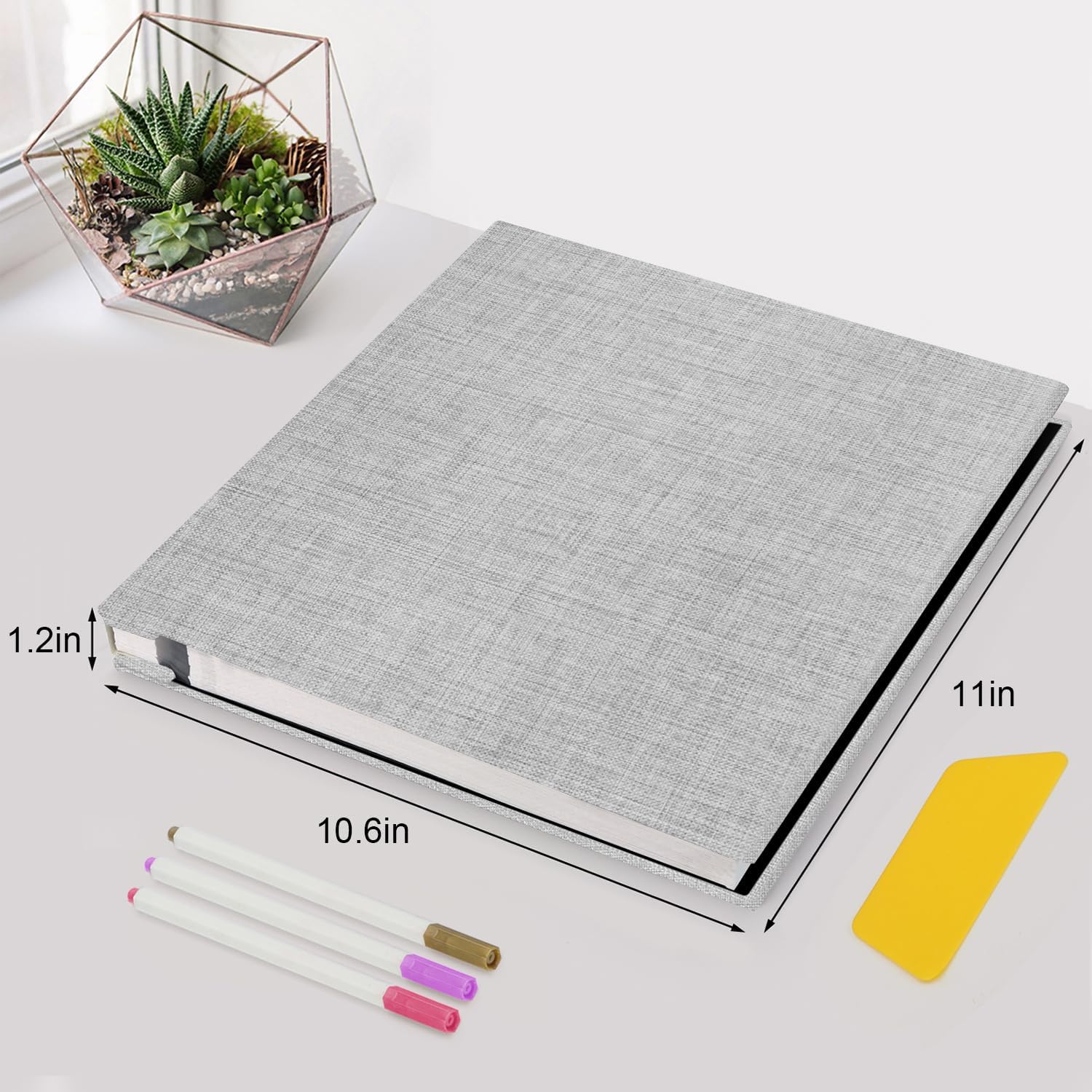 Zesthouse Photo Album Self Adhesive Pages, 60 Pages Magnetic Scrapbook Albums with Sticky Page, Photos Album Holds 8x10 & 5X7 & 4x6 & 6x8 & 3x5, Large Picture Book Ideal Gift for Family Wedding Baby - Image 2