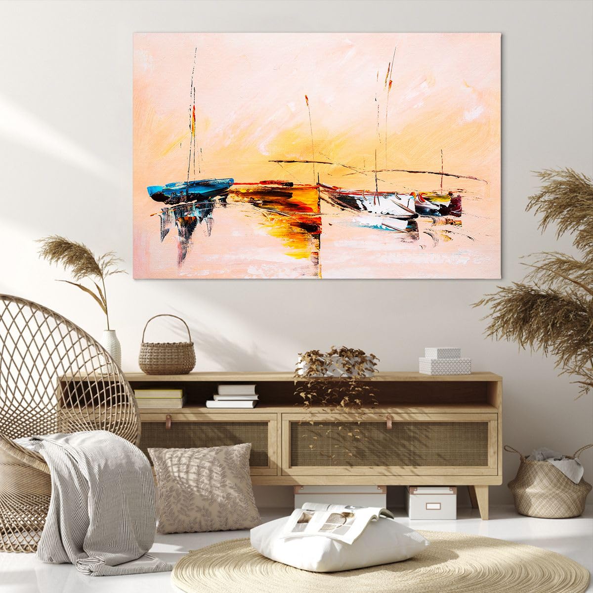 Deco Cadre Décoration Salon Morceau Abstraction Minimalisme Moderne Impression sur Toile 120x80cm Image Tableau Decoration Murale Chambre Horizontal