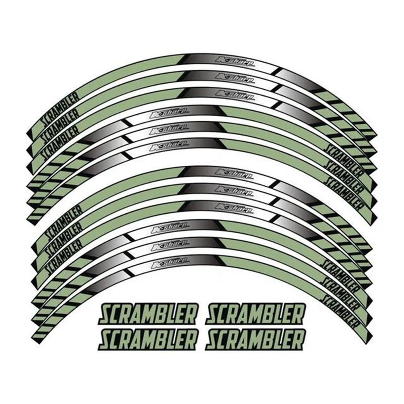 Motorcycle Racing Equipment Accessories Wheel Tire Rim Decoration Adhesive Reflective Decal Sticker for Ducati Scrambler