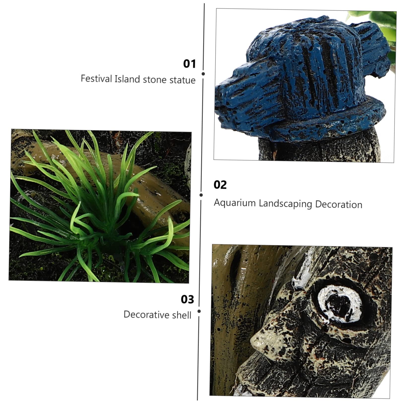 TOYANDONA 2 Piezas Pecera Paisajismo Decoración Cueva De Escondite del Acuario Decoración De Cuevas Artificiales Suministros Decorativos para Acuarios Pecera Falsa Resina