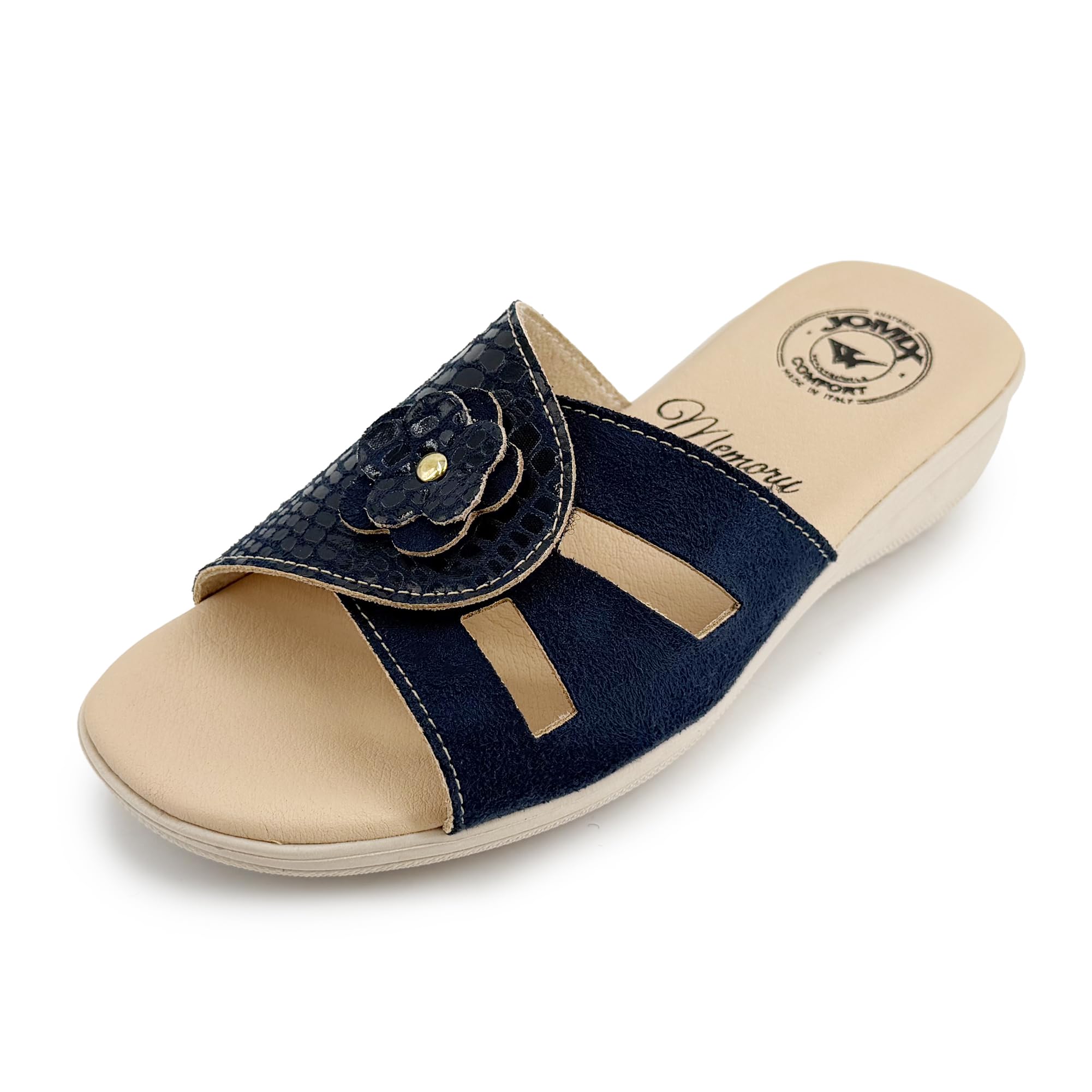 JOMIX Mules Damen Sommer Elegant Pantoletten mit Blockabsatz