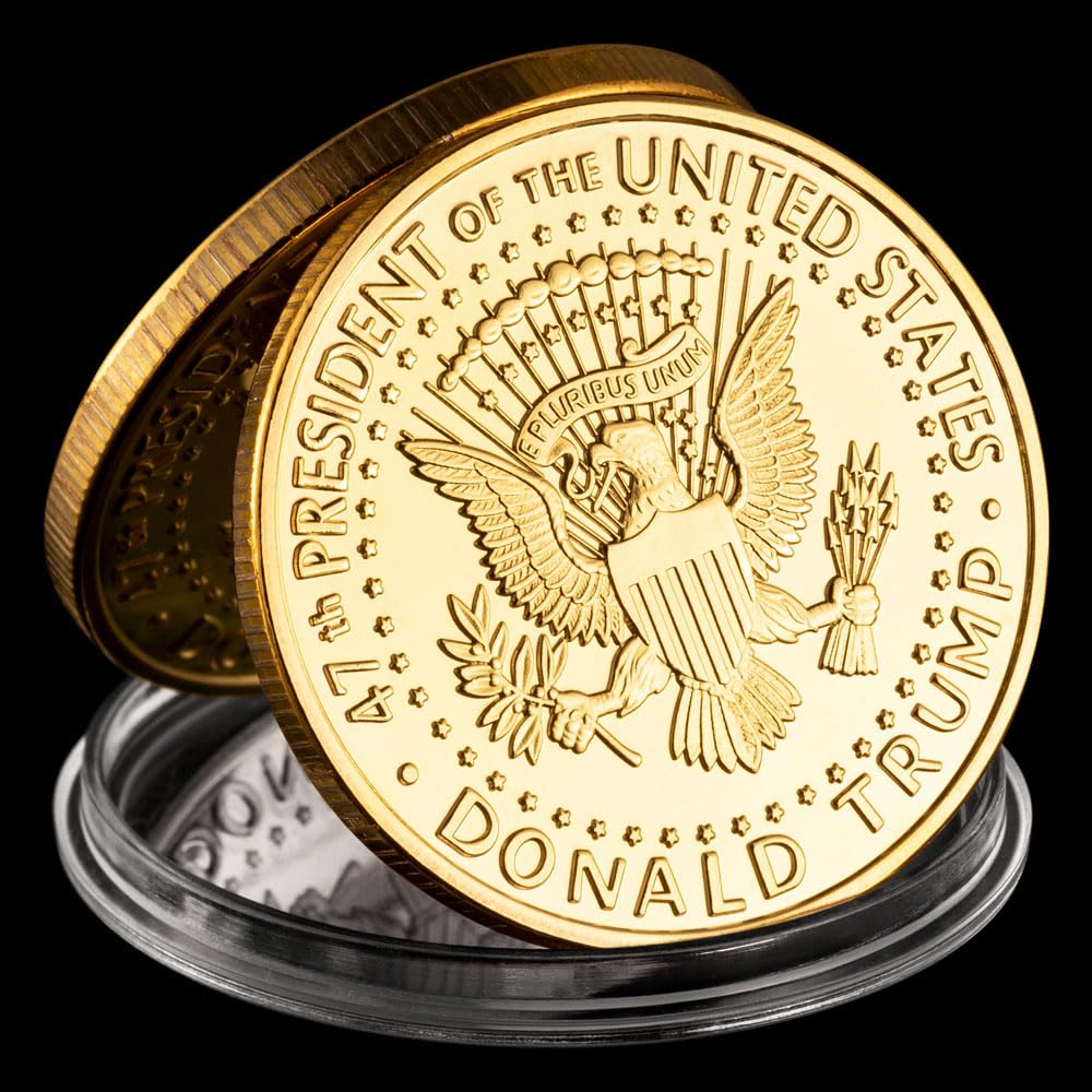 2024 Trump Gold Coin & Banknote Playing Cards Set – Commemorative, Iron, Take America Back