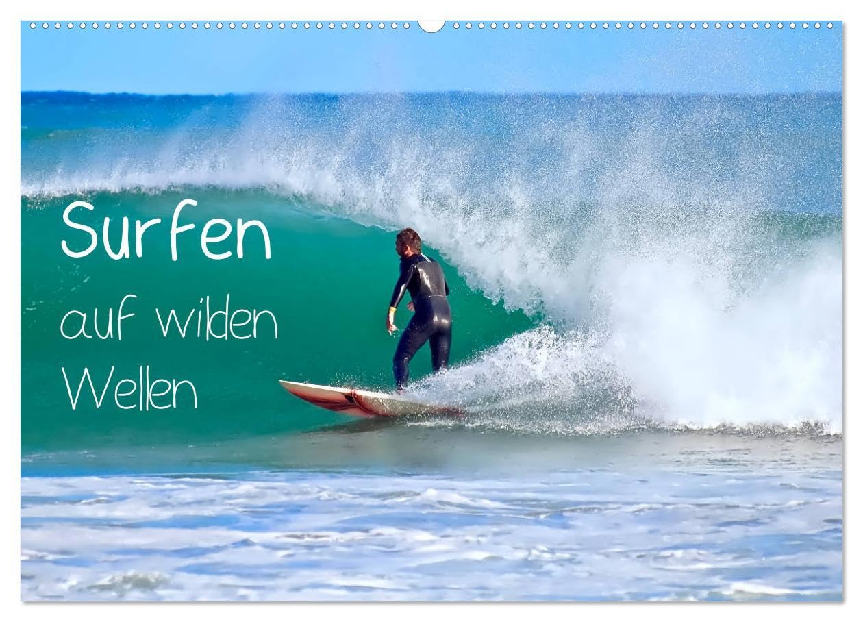 Calendrier vagues sauvages surf 2026 idée cadeau passionné