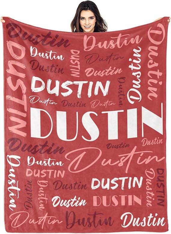 Personalized Blankets for Kids with Names Customized Blankets with Name for Adult Custom Blanket Gift for Birthday Christmas Valentines Day Gift