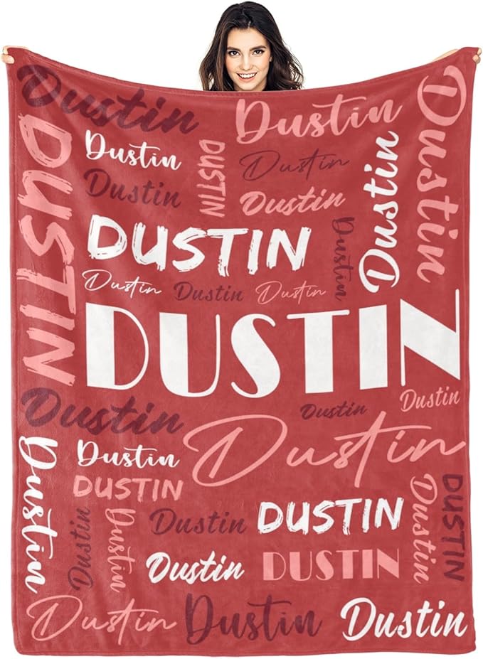 Personalized Blankets for Kids with Names Customized Blankets with Name for Adult Custom Blanket Gift for Birthday Christmas Valentines Day Gift