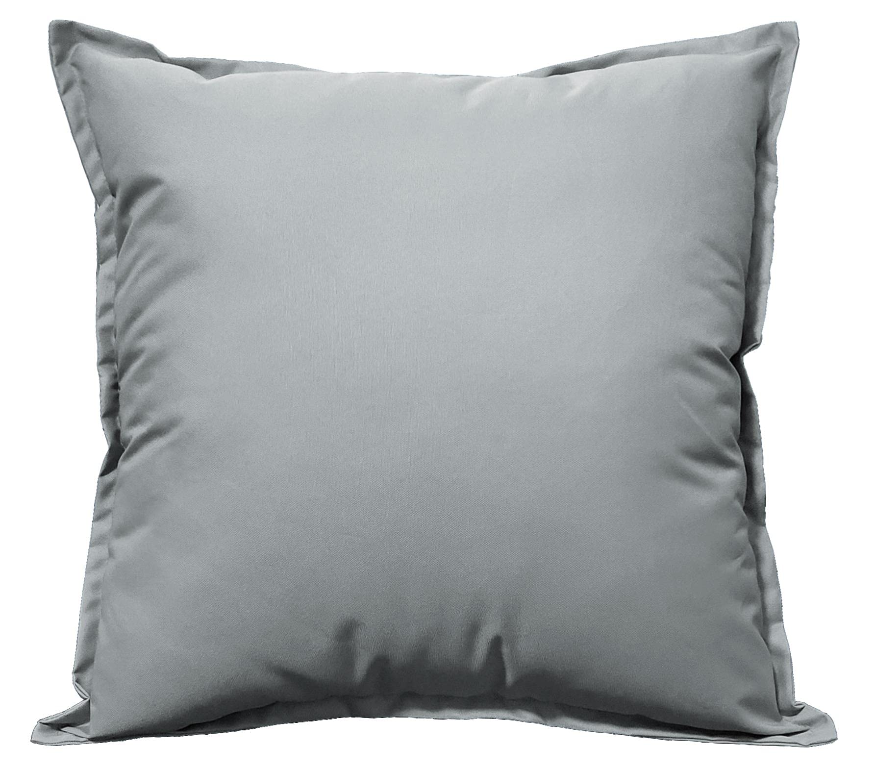 Olivia Rocco Cuscino da esterno impermeabile da giardino, imbottito, quadrato, decorativo, 60 x 60 cm, argento