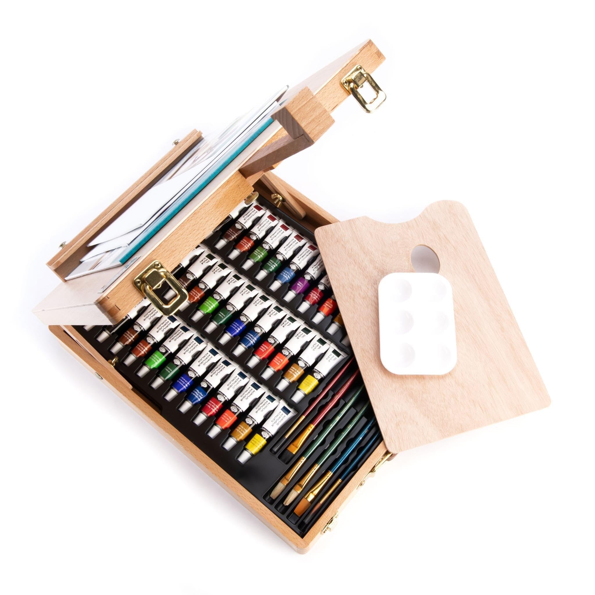 Royal & Langnickel Acryl - Paquete de 48 tubos de pintura acrílica y pinceles, multicolor