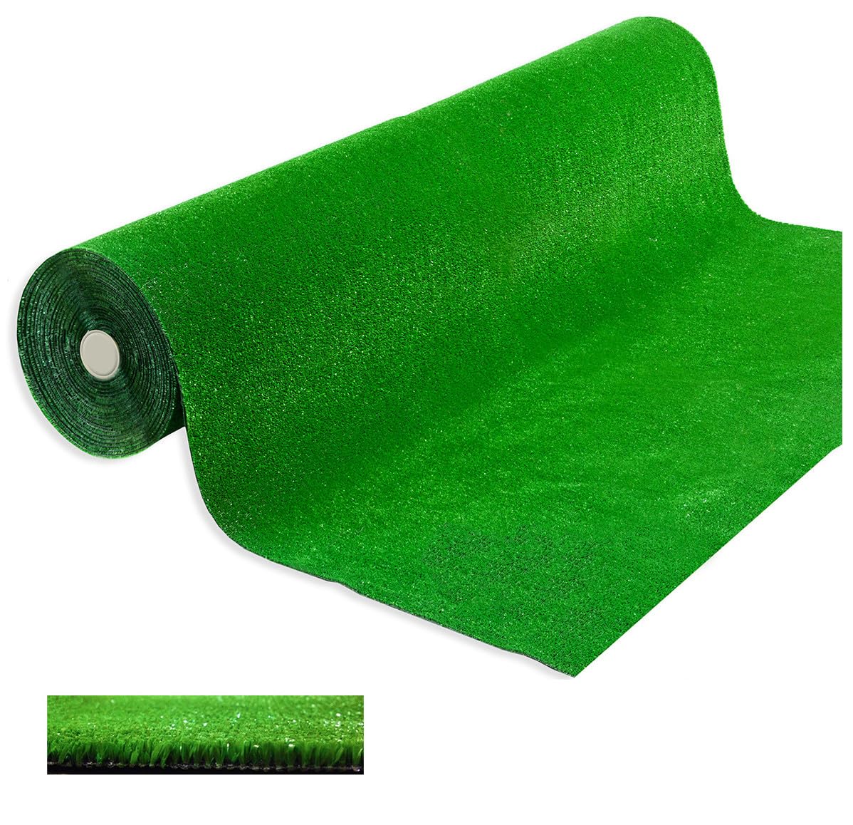 emmevi Erba Sintetica Prato Verde Artificiale 7mm Tappeto in Finta Erba Interno Esterno Rotolo 2x5 Metri