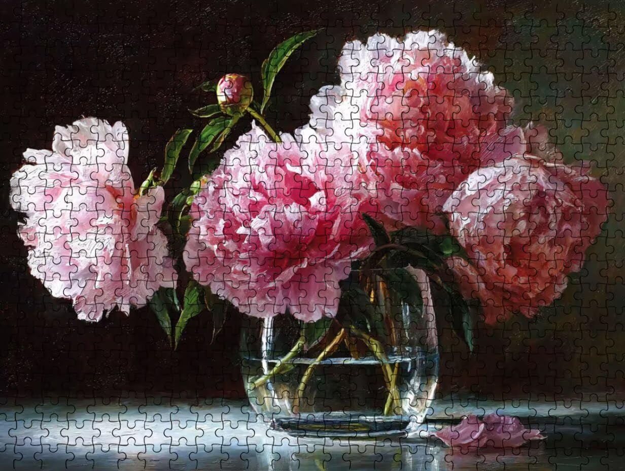Puzzle de 6000 para Adultos, PeoníA Rosa, Rompecabezas Clásicos YHPGL7-238
