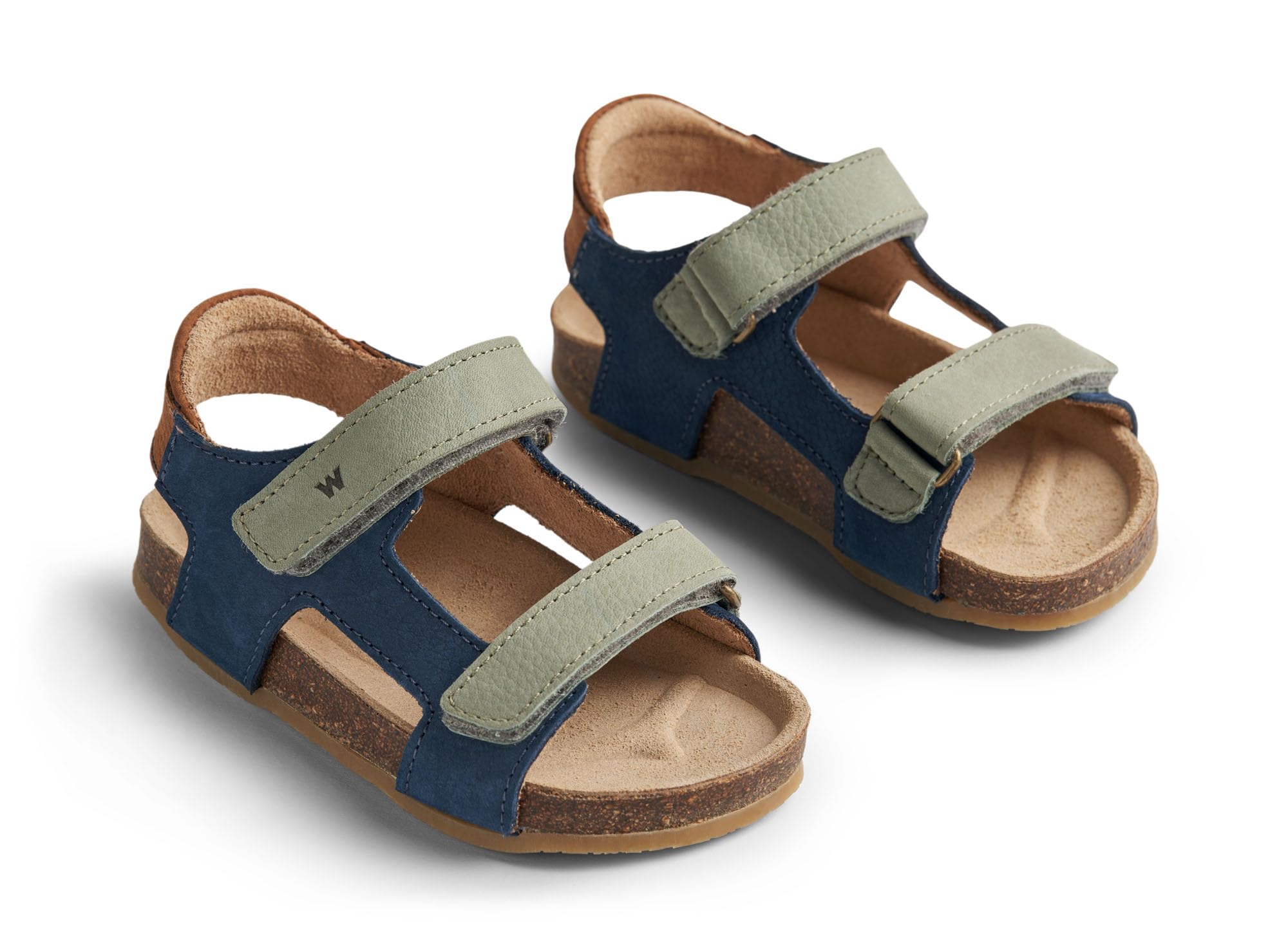 Wheat Unisex Kinder Zehenfreie Kork-Sandale Corey Echtes Leder Lauflernschuh