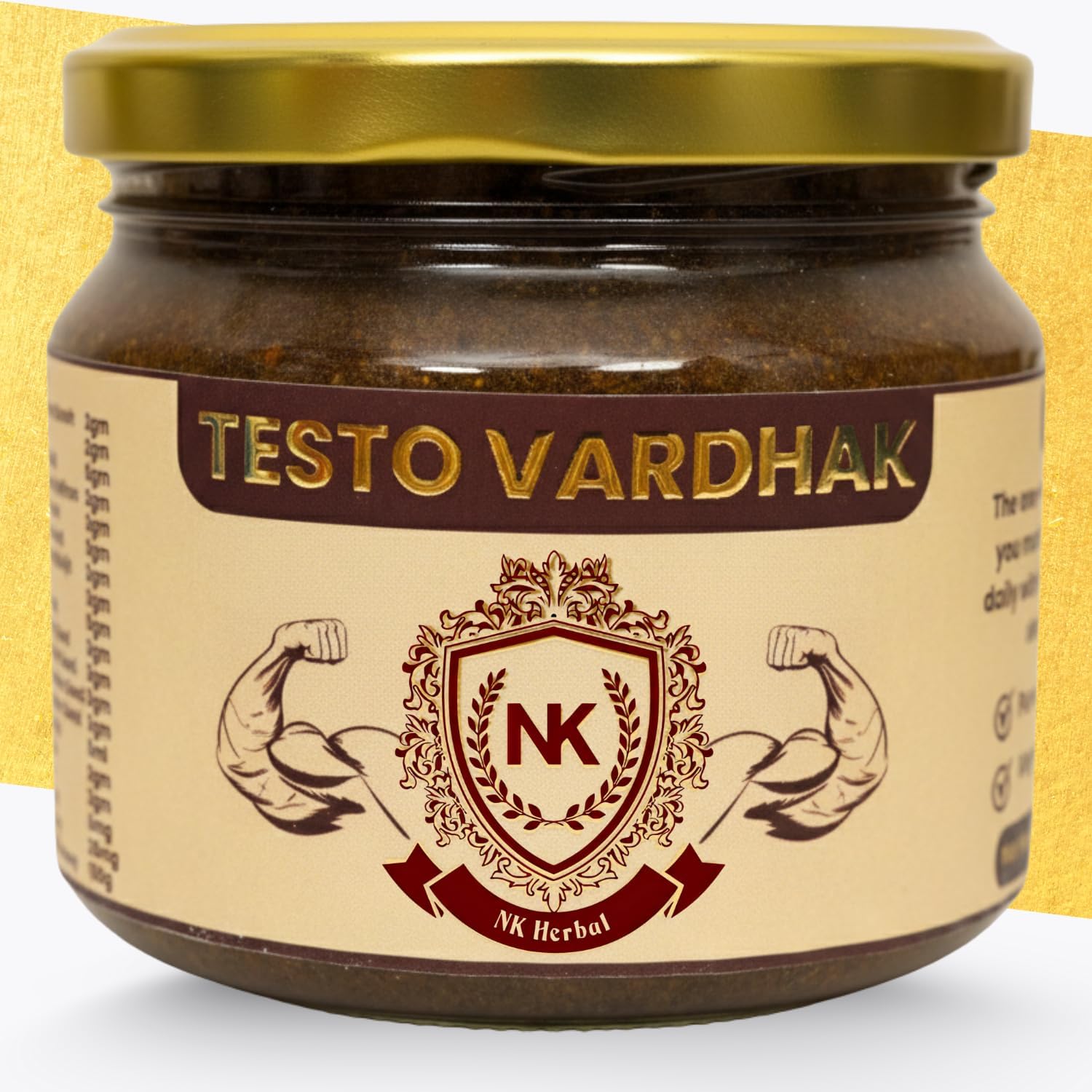 - NK Herbal Testo Vardhak for Men Pure Ayurvedic Vegetarian Formulation | With 36+ Ayurveda Herbs – Pure Shilajit, Ashwagandha, Akarkara, Tongkat Ali, Kaunch Beej, Vidarikand and more | For Strength Stamina Performance and Endurance – 300g