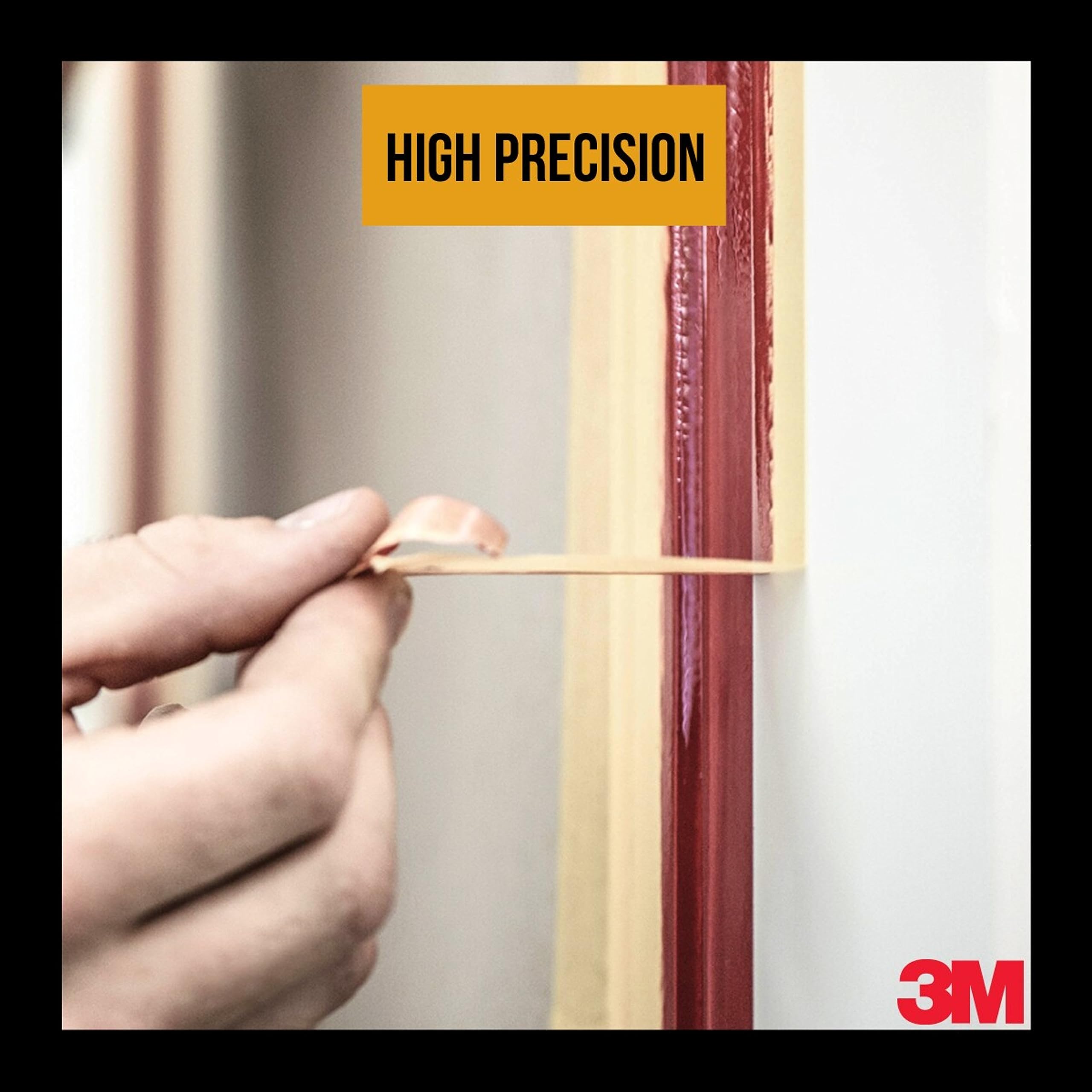 3M Pro Cinta de Enmascarar Profesional 244 de Alta Precisión, 24 mm x 50 m, 6 Rollos/Caja
