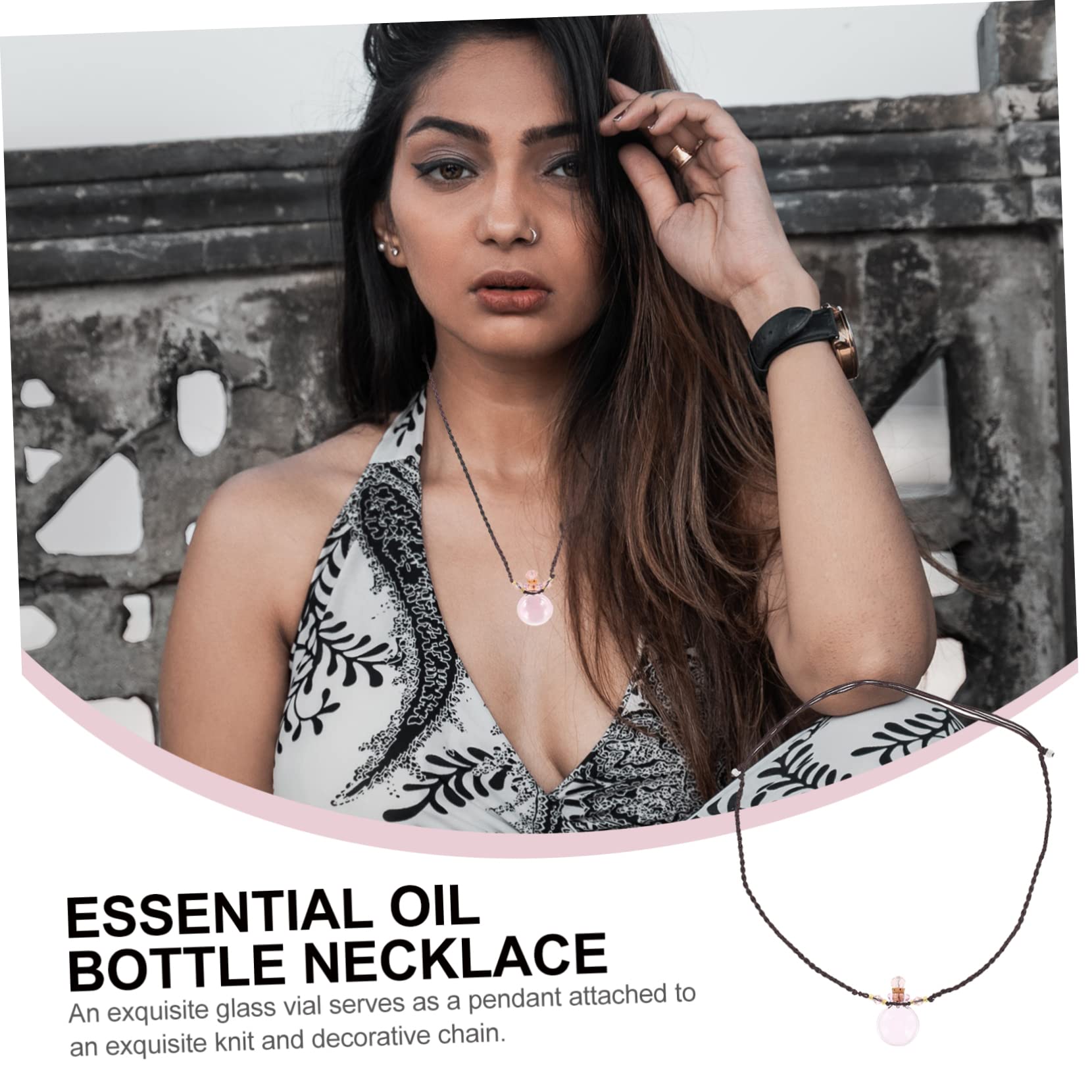 Gatuida 4stücke Decorative Aroma Diffuser Tragbare Parfümflasche Für Auto Elegante Duftflasche Halskette Für Und Wohnraumdekoration