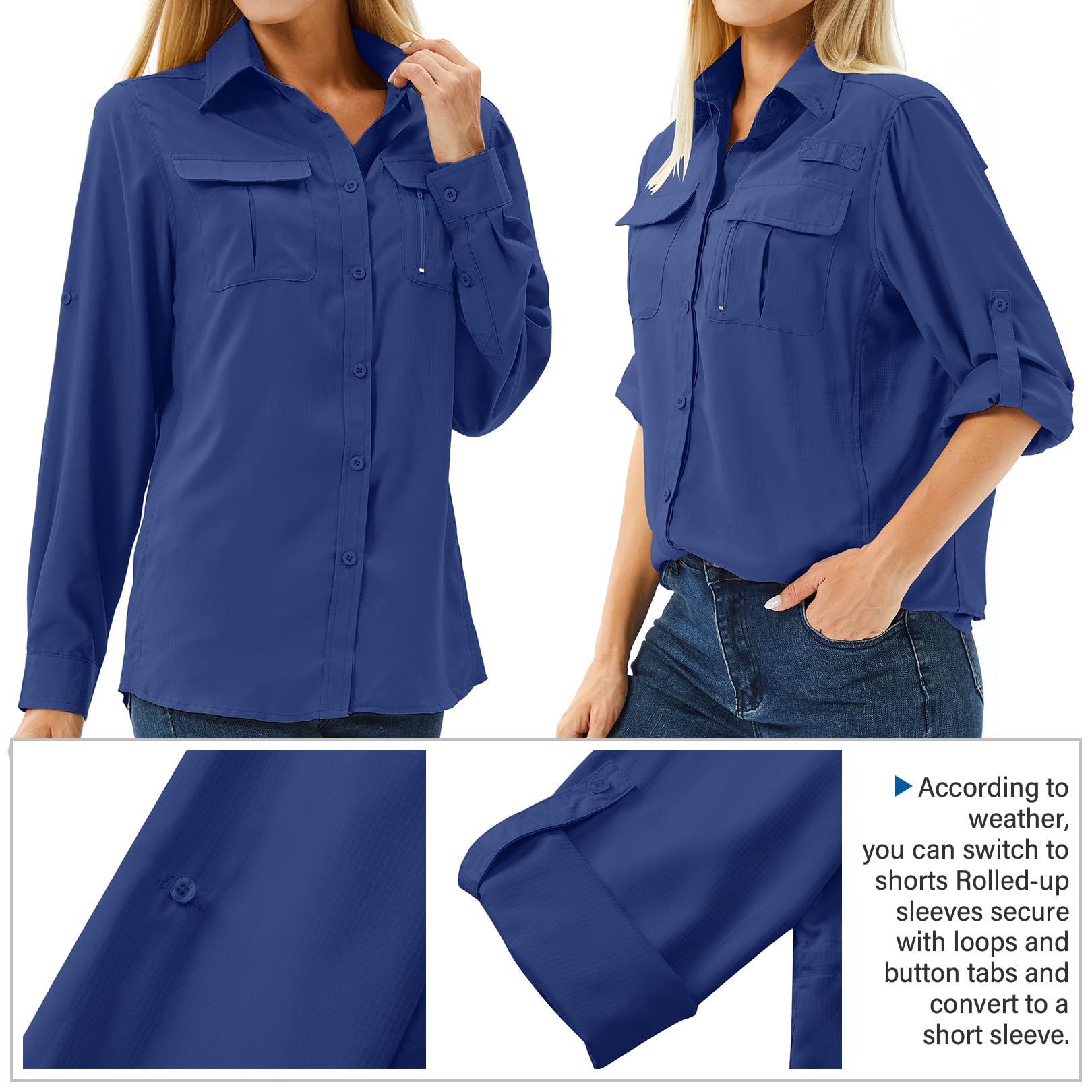yeyity Camicia da donna UPF 50, protezione UV, a maniche lunghe, da donna, per attività all'aria aperta, per escursioni, safari, traspirante, ad asciugatura rapida, casual, top sportivo
