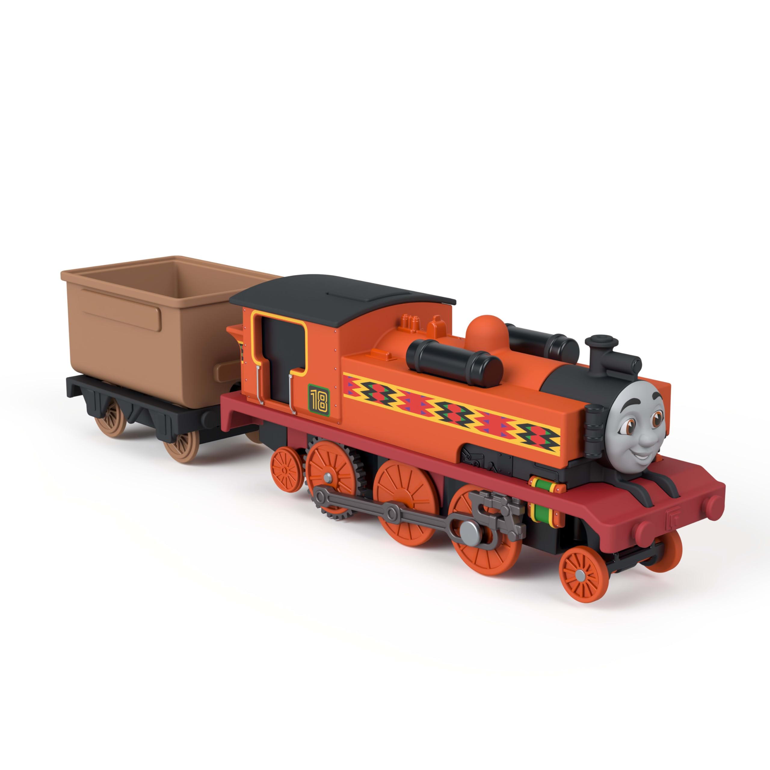 Thomas & Friends by Fisher-Price Lokomotywa Nia z napędem | Zabawkowy pociąg i tender na baterie, klasyczne postacie z serii kolejowej, JLL49