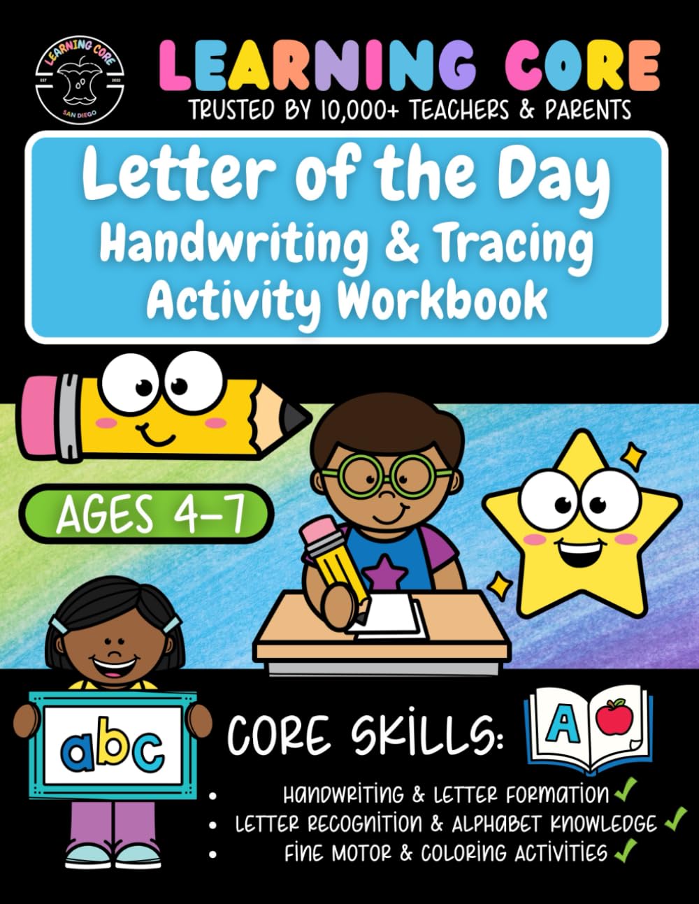 Handwriting & Letter Tracing Workbook for PreK, Preschool, Kindergarten, 1st Grade | Letter of the Day & Alphabet Activities