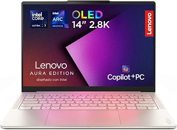 Lenovo Yoga Slim 7 Gen 10 – Ordenador Portátil IA Aura Edition - 14'' OLED (Intel Core Ultra 7 258V, Intel AI Boost 47 Tops, 32GB RAM, 1TB SSD, Win11 Home, Wi-Fi7, Copilot+ PC) QWERTY Español, Gris
