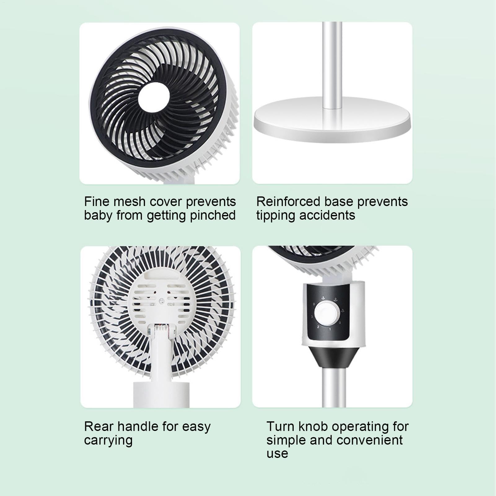 Generico Ventilatore Oscillante Velocità regolabili | Ventilatore Circolante per Casa Per Proprietari, Affittuari, Ufficio Domestico, Dormitori, Camera da , Studio, Officina,
