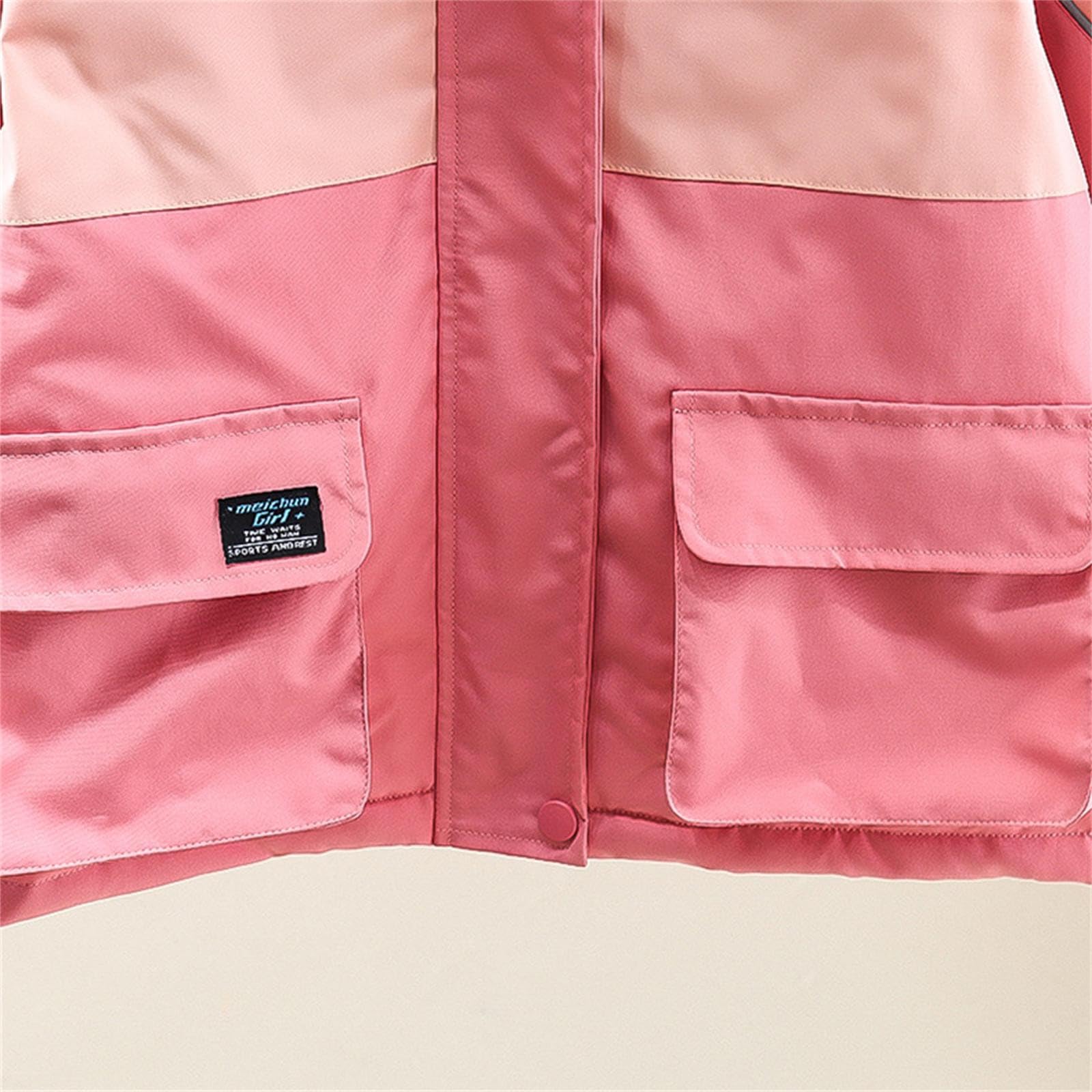 Genérico Chaqueta Vaquera Niña - Chaqueta Deportiva De Invierno para Niñas Abrigo Montaña Exterior Ropa Gruesa Dura Algodón