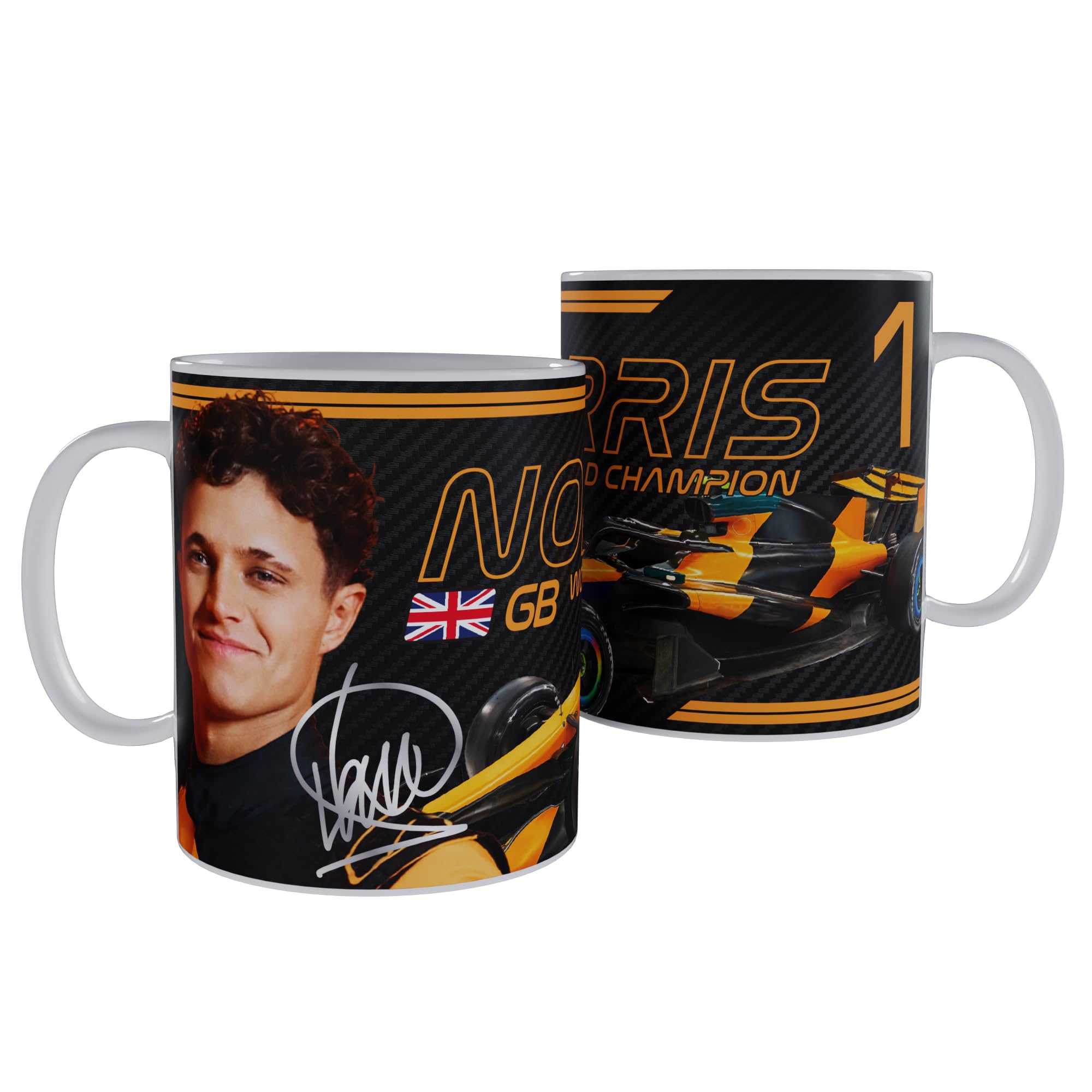 Partisan Norris Mug F1 Inspired Racing Fan Gift 11oz Ceramic Mug 2026 (Black)