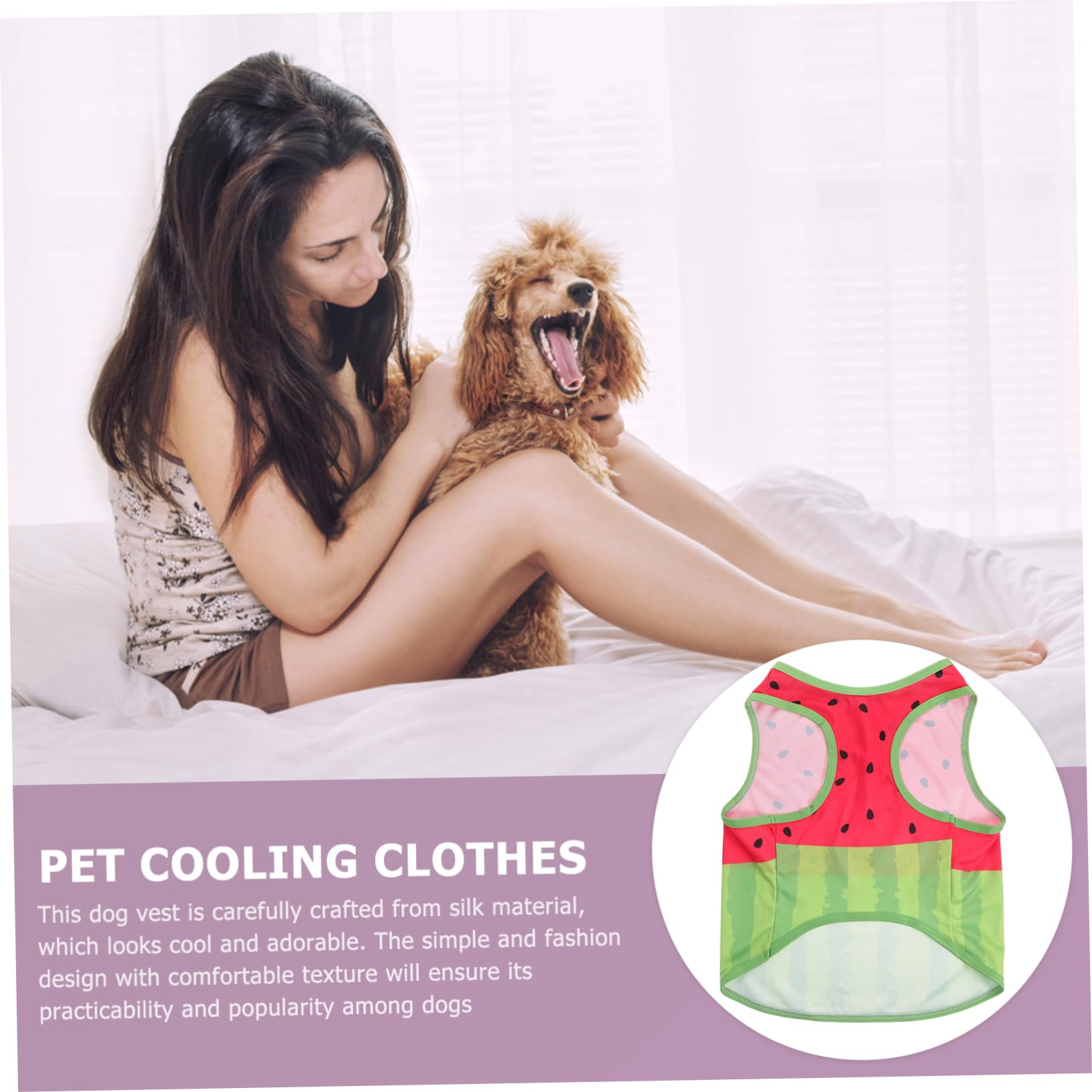 Gilet Rafraîchissant pour Chien Respirant Taille L en Soie