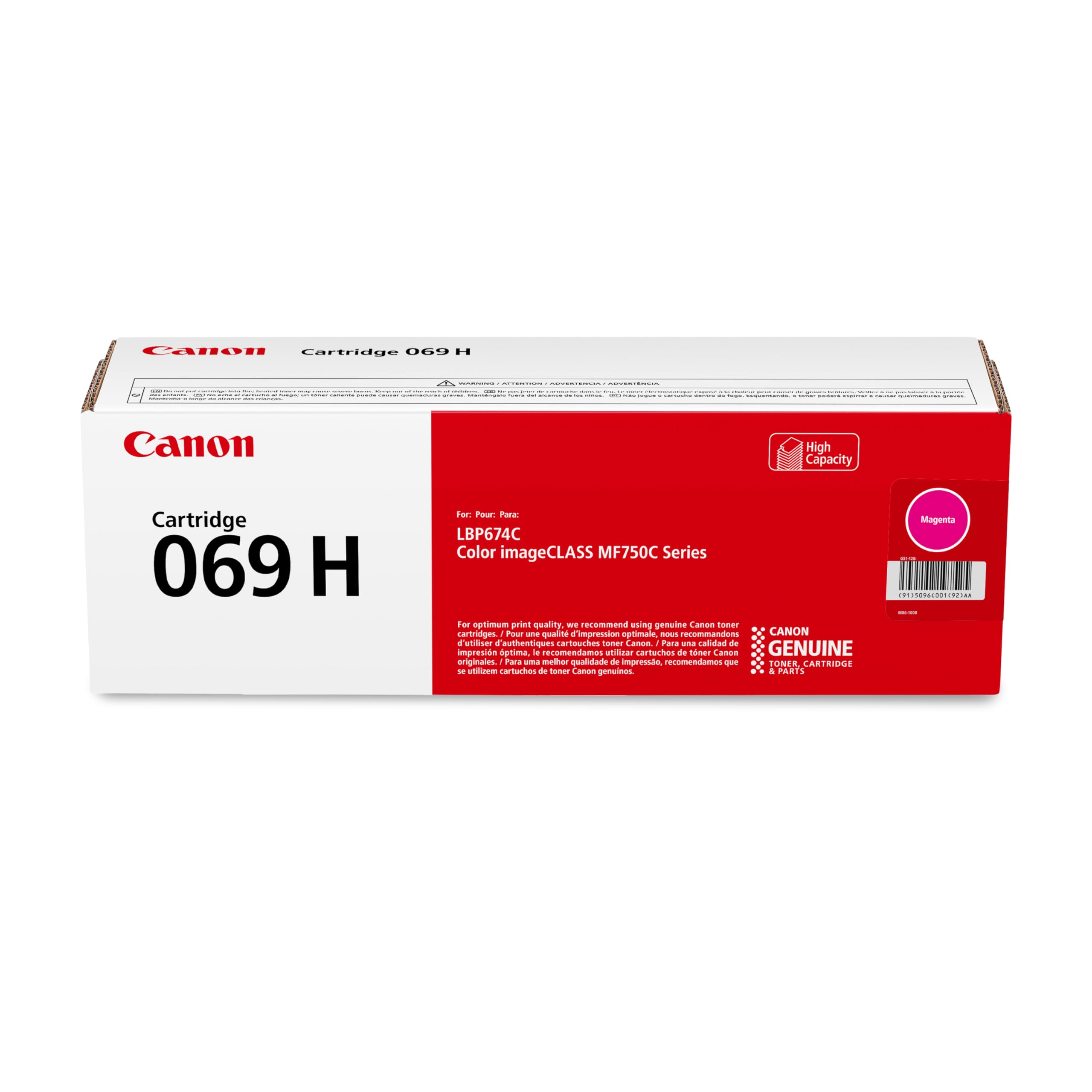 Amazon.com: Canon Genuine 069 Magenta Toner Cartridge High