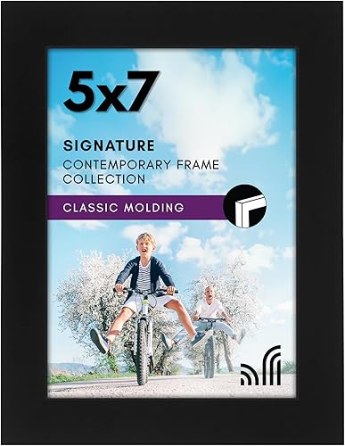Vista 108 de Americanflat Marco de fotos de 10 x 13 pulgadas con vidrio inastillable - Colección Signature - Marcos de estilo galería hechos de madera de Negro