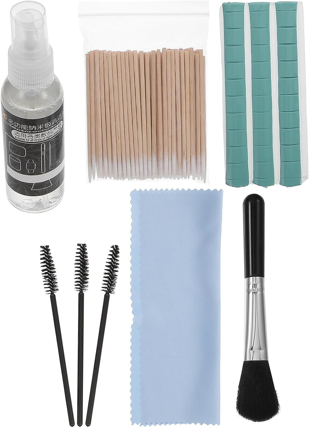 Earphone Phone Cleaning Kit with Brushes and Swabs, 6pcs Headphone Keyboard Cleaner Set for Laptop and Mobile Device Dust Removal, Suitable for Electronics Maintenance