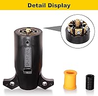 Vista 4 de Spurtar Enchufe de remolque de 7 pines redondo de 7 vías, estilo RV, hoja plana, arnés de cableado de luz de remolque, conector de repuesto