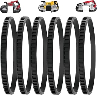 6-Pcs 45-69-0010 Replacement Blade Pulley Tires for Deep Cut Band Saw - Compatible with Milwaukee 6230 6232-6 6238-20 2729-20, Portaband AO2807 6225 6238N - Rubber Drive Belt for Band Saw Wheels