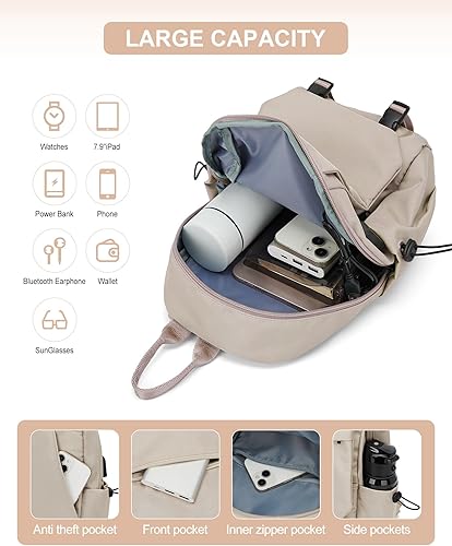 Miniatura 4 de khaki Sling Bag for Men Women, Mini Anti Theft One Strap Motorcycle Backpack Sling Tactical Chest Bag for Swimming Diving Outdoor Sports
