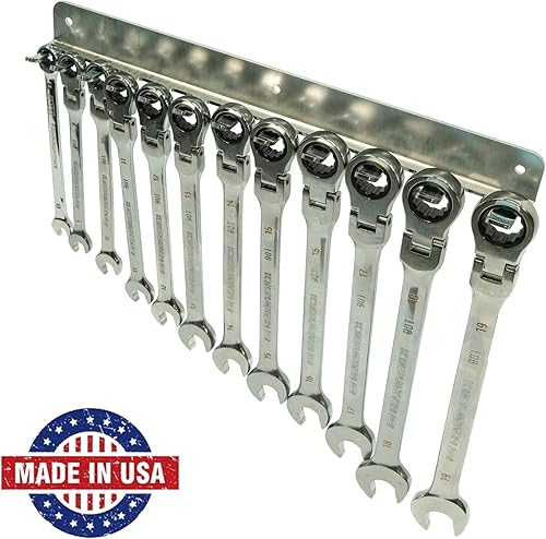 Miniatura 6 de RuffStuff Soporte de llave de montaje en pared y organizador - 12 soporte de llaves - Organizador de garaje Herramienta de mano de acero - R2593-08