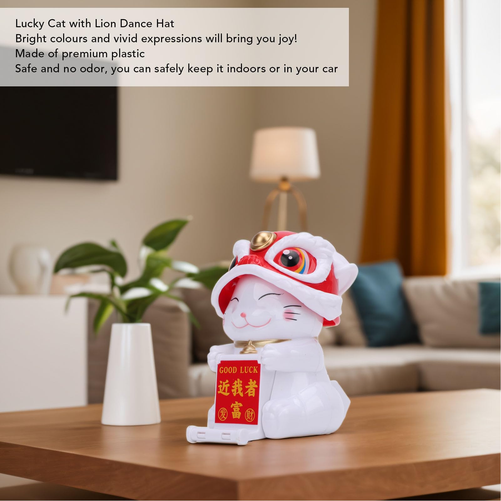 Amazon.com: JAOCDOEN Lion Dance Cat Car Dashboard Ornament Solar