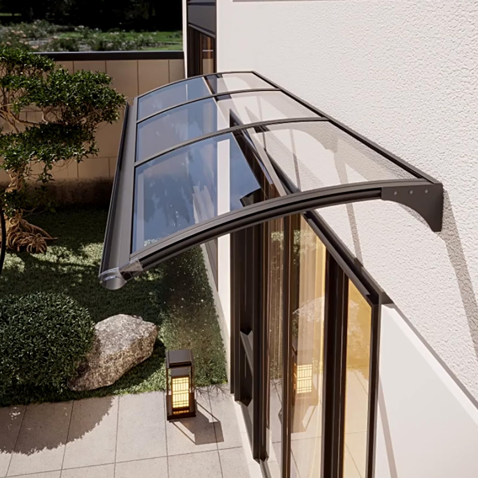Auvent de porche moderne pour protéger l'entrée de votre jardin