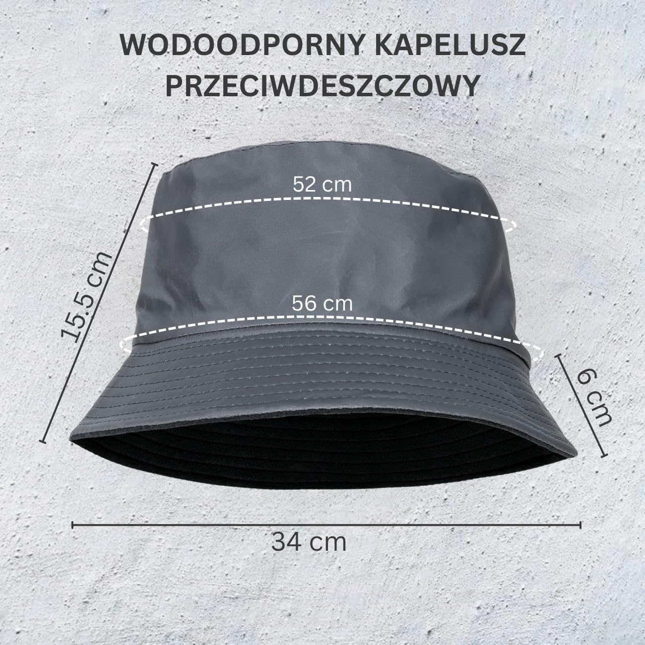 Czapka przeciwdeszczowa wodoodporna składana czapka rybacka czapka dla mężczyzn i kobiet czapka z podszewką idealna do uprawiania turystyki pieszej, sportów na świeżym powietrzu
