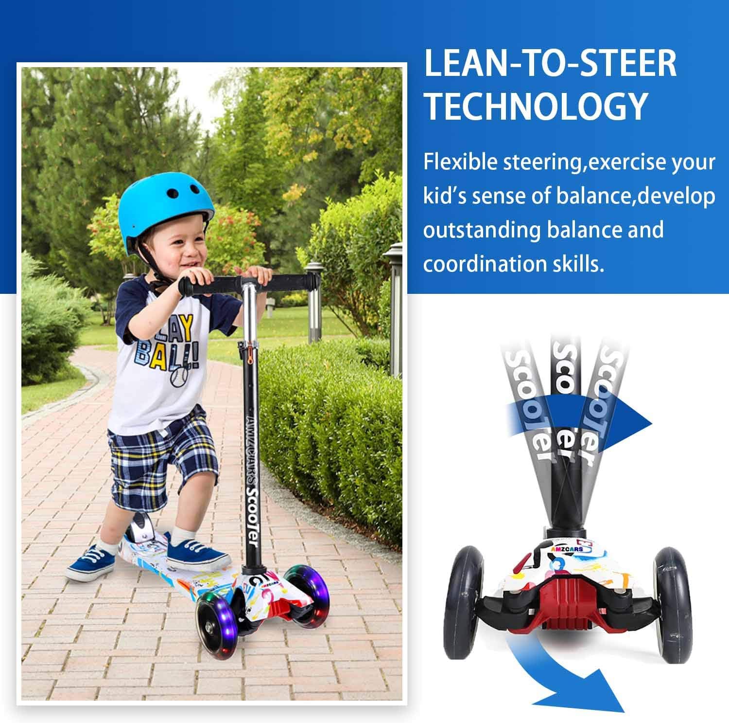 Buy Kick Scooter for Kids, 3 Wheels Toddlers Scooter for 6 Years Old